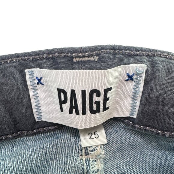 PAIGE Skyline Ankle Peg Jeans Distressed Hem - Picture 12 of 12